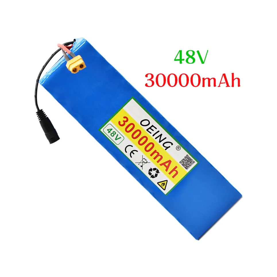 48V 30Ah lítia 18650 batériu 13S3P 30000mAh 1000W Vysoký výkon batérie 54.2 V Klince elektrické bicykle 25A BMS +2A 42V Nabíjačky 0