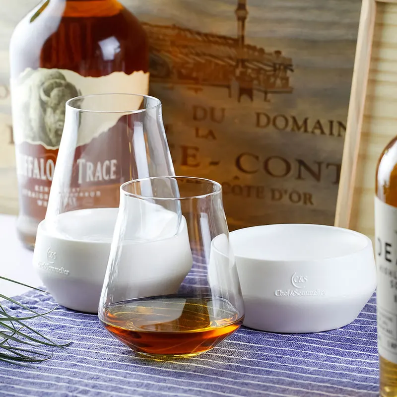 Francúzsko Kuchár & Sommelier Luk Šíp Whisky Sklo Ľadový Dráha Držiteľ Nastaviť Odhaliť Až Kwarx Crystal Whisky Poháre Pitie Vína Pohár 4