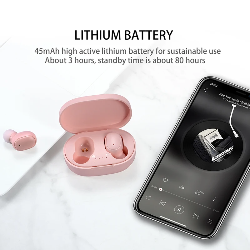 Bluetooth Earplug Aautomatically Spárované s Bezdrôtové 5.0 Stereo Headset, Vhodná pre Redmi Xiao iPhone a Huawei Android 3
