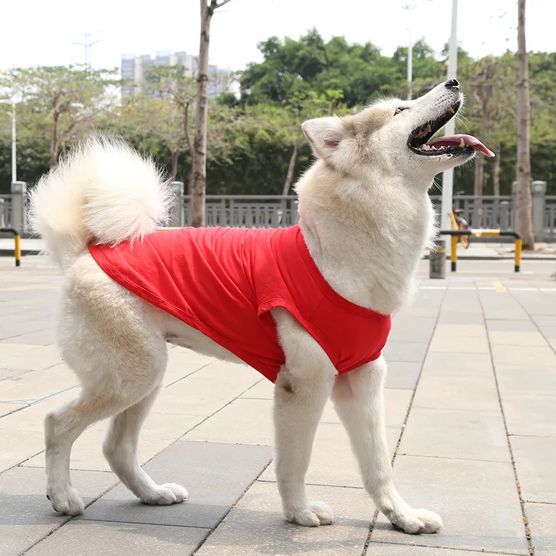 XS-5XL Malé Veľké DogPet Letné Oblečenie 8 Farieb Cottton Obyčajný Veľký Pes Dodáva T-Shirt Pre Prispôsobiť DIY Logo Pet Oblečenie 1